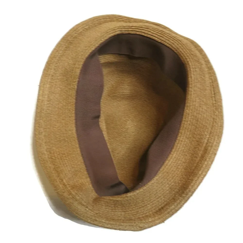 Small Brim Shiny Hat Tall Brown‎ Bucket